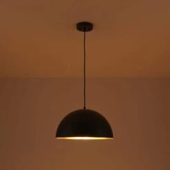 PCover 1-Light 15 In.W Rust Copper Modern Farmhouse Industrial Metal Dome Pendant Light For Kitchen -Lamp Parts rust copper huoku pendant lights pd1074221 1d 1000