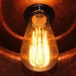 60-Watt 1-Light Rusty Bowl Pendant Light Industrial Dome Hanging Light -Lamp Parts rusty copper huoku pendant lights pd1002931 1f 1000
