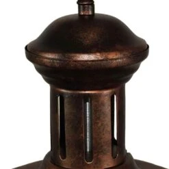 60-Watt 1-Light Rusty Bowl Pendant Light Industrial Dome Hanging Light -Lamp Parts rusty copper huoku pendant lights pd1002931 4f 1000