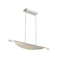 Golden Lighting Luma 25-Watt 1 Light Sand Nickel Integrated LED Linear Pendant Light With Sand Nickel Shade -Lamp Parts sand nickel golden lighting pendant lights 6400 lp42 san 1f 1000