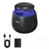 5 .7 In. Black 7-Watt Indoor Insect Trap Catcher Table Lamp Blue Dual-Band Light, Non-Zapper With 5-Sticky Glue Boards