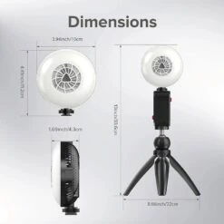 4.41 In. White 10-Watt Dimmable Portable LED Fill Light With Tripod -Lamp Parts sansi novelty lights 01 16 001 271031 76 1000