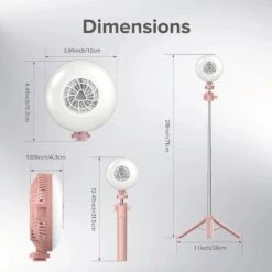 4.4 1 In. Pink 10-Watt Dimmable Portable LED Fill Light With Telescopic Rod 15 4.4 1 In. Pink 10-Watt Dimmable Portable LED Fill Light With Telescopic Rod -Lamp Parts sansi novelty lights 01 16 001 371041 76 1000