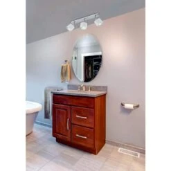 EGLO Valbiano 1 Ft. 3-Light Satin Nickel Fixed Track Lighting Kit -Lamp Parts satin nickel eglo track lighting kits 97534a 40 1000