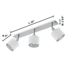 EGLO Valbiano 1 Ft. 3-Light Satin Nickel Fixed Track Lighting Kit -Lamp Parts satin nickel eglo track lighting kits 97534a c3 1000