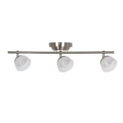 Madison 2 Ft. 3-Light Satin Nickel LED Fixed Track With 400 LM/Head 1000027118