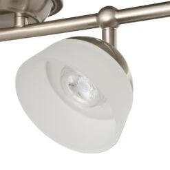 Madison 3 Ft. 4-Light Satin Nickel LED Fixed Track With 400 LM/Head 1000027122 -Lamp Parts satin nickel hampton bay track lighting kits madf4400l30sn a0 1000