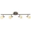 4-Light Satin Nickel Directional Ceiling Or Wall Track Lighting Fixture -Lamp Parts satin nickel hampton bay track lighting kits rb169 c4 64 1000