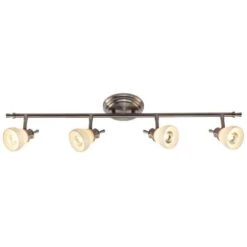 4-Light Satin Nickel Directional Ceiling Or Wall Track Lighting Fixture