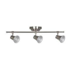 Solo 2 Ft. 3-Light Satin Nickel LED Fixed Track With 400 LM/Head 1000027276