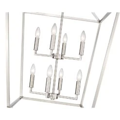 Millennium Lighting 24 In. 8-Light Satin Nickel Indoor Pendant Light -Lamp Parts satin nickel millennium lighting pendant lights 3335 sn 4f 1000