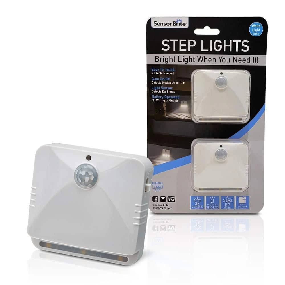 Step Lights Sensor Motion Activated 4 Watt LED Night Light (2-Pack) 5 Step Lights Sensor Motion Activated 4 Watt LED Night Light (2-Pack) - Image 3