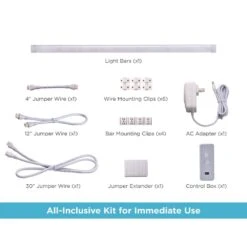 Black & Decker 18 In. LED Voice-Enabled Smart Under Cabinet Lighting Kit, 1-Bar Adjustable White Light -Lamp Parts silver black decker under cabinet bar lights leduc18 1cct ack 76 1000