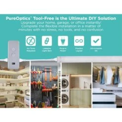 Black & Decker 24 In. Plug-In Kit Adjustable Silver Integrated LED Linkable 1-Bar Tool-Free Under Cabinet Light -Lamp Parts silver black decker under cabinet bar lights leduc24 1cct 1f 1000