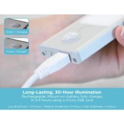 Black & Decker 9 In. LED Warm White 2-Bar Rechargeable Under Cabinet Lighting Kit -Lamp Parts silver black decker under cabinet bar lights leduc9 2rec 1f 1000