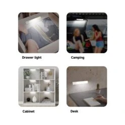 9 In. USB Rechargeable Silver Integrated LED Under Cabinet Light (2-Pack) -Lamp Parts silver commercial electric under cabinet bar lights 57301 sv 1d 1000