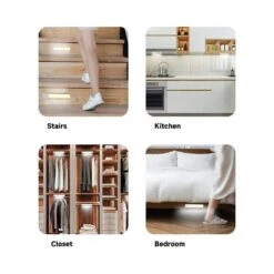 9 In. USB Rechargeable Silver Integrated LED Under Cabinet Light (2-Pack) -Lamp Parts silver commercial electric under cabinet bar lights 57301 sv 76 1000