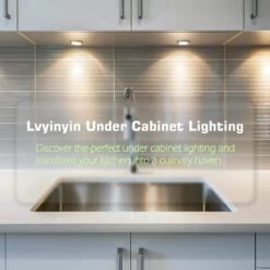 Energy Saving Plug-in 1-Light Dimmable Daylight Integrated LED Under Cabinet Puck Light 4-Pack 10 Energy Saving Plug-in 1-Light Dimmable Daylight Integrated LED Under Cabinet Puck Light 4-Pack -Lamp Parts silver ekieudl puck lights 27e141ph003 c3 1000