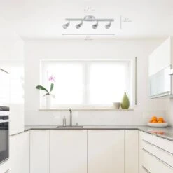 Globe Electric Payton 4-Light Matte Silver Adjustable Track Lighting Kit -Lamp Parts silver globe electric track lighting kits 58932 4f 1000