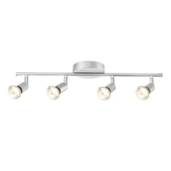 Globe Electric Payton 4-Light Matte Silver Adjustable Track Lighting Kit