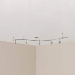 8 Ft. Silver 5-Light Integrated LED Flex Track Lighting Kit