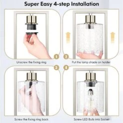 Set Of 2 16 In. Dimmable Bedside Nightstand Lamps With USB Port, Silver -Lamp Parts silver nordic hygge table lamps hx t0376 sn 2 c3 1000