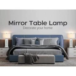 25 In. Diamond Crystal Table Lamp W/ USB C+A Port, 3-Way Dimmable Silver Mirrored Bedside Lamps Fabric Shade For Bedroom -Lamp Parts silver rottogoon table lamps palp382as2 a0 1000