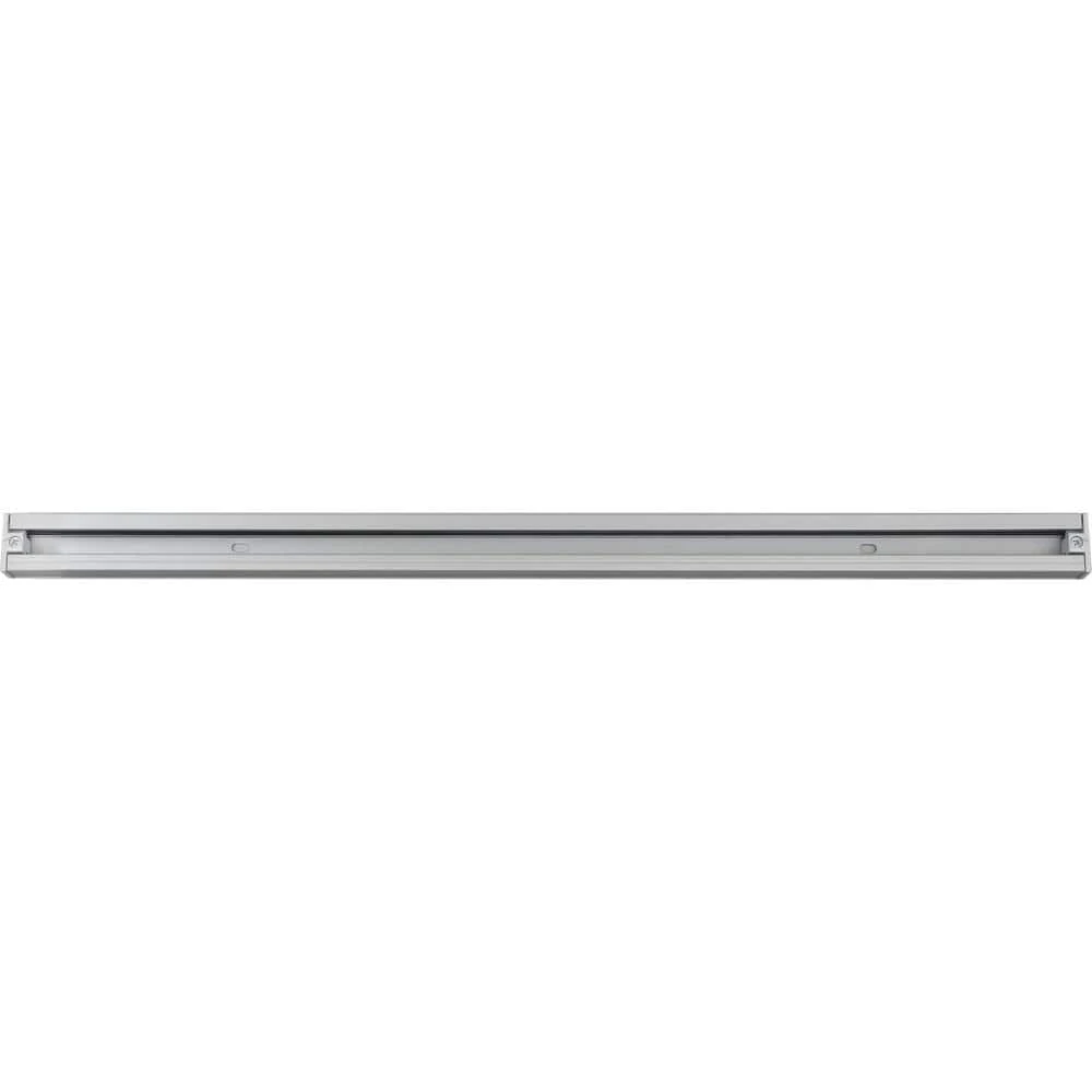4 Ft. 120-Volt 2-Circuit/1-Neutral Silver Gray Aluminum Linear Track System/Rail/Section 3 4 Ft. 120-Volt 2-Circuit/1-Neutral Silver Gray Aluminum Linear Track System/Rail/Section