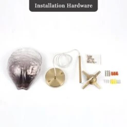 60 -Watt 1-Light Smoke Gray Pendant Light With Glass Shade, Hanging Vintage Ceiling Light Fixture -Lamp Parts smoke gray adsensty pendant lights hd 1 brsg d7005 4f 1000