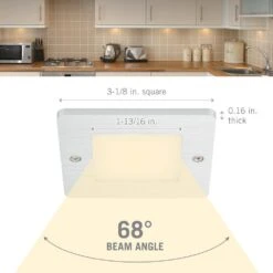 Square Low Profile Under Cabinet LED Puck Light 3000K -Lamp Parts soft white armacost lighting puck lights 228211 4f 1000