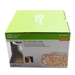 Outdoor/Indoor 40 Ft. Line Voltage (120-Volt) Soft White Flexible Integrated LED Rope Light -Lamp Parts soft white commercial electric rope lights fg 03246 44 1000