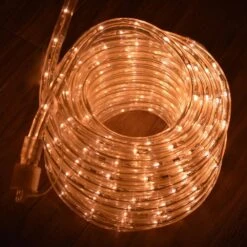 Outdoor/Indoor 40 Ft. Line Voltage (120-Volt) Soft White Flexible Integrated LED Rope Light -Lamp Parts soft white commercial electric rope lights fg 03246 76 1000