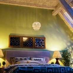 Shawside 1-Light Tiered Brown Pendant Rattan -Lamp Parts tan hampton bay pendant lights hdp98947rat fa 1000