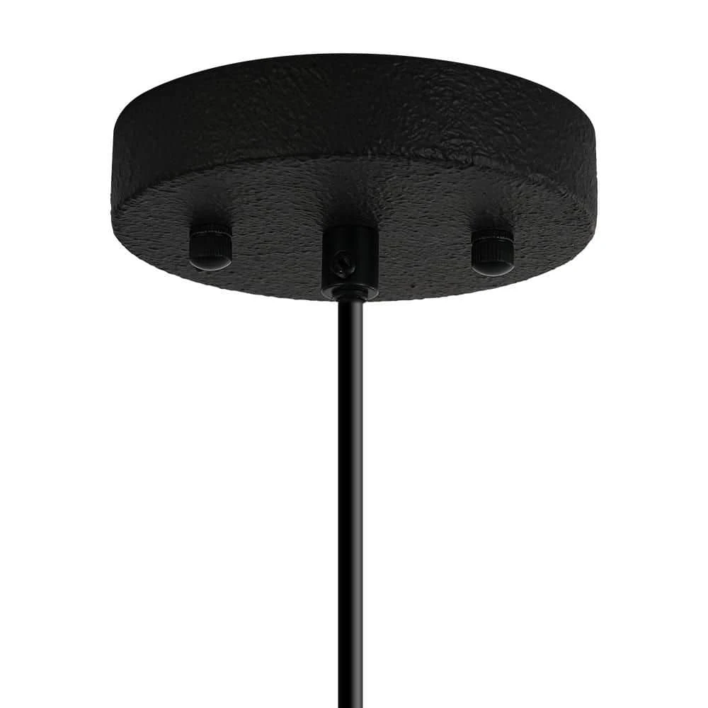 PCover 1-Light 15.7 In.W Texture Black Modern Farmhouse Industrial Metal Dome Pendant Light For Kitchen 6 PCover 1-Light 15.7 In.W Texture Black Modern Farmhouse Industrial Metal Dome Pendant Light For Kitchen - Image 4