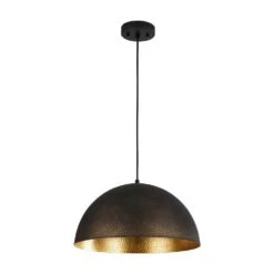 PCover 1-Light 15.7 In.W Texture Black Modern Farmhouse Industrial Metal Dome Pendant Light For Kitchen 26 PCover 1-Light 15.7 In.W Texture Black Modern Farmhouse Industrial Metal Dome Pendant Light For Kitchen -Lamp Parts texture black huoku pendant lights pd1064741 fa 1000