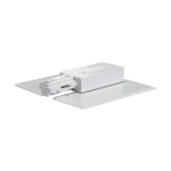 White Single Circuit Track Lighting Live End And Canopy Track Lighting Connector