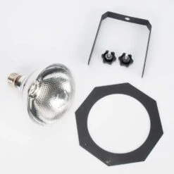 Par 38 EL 150-Watt Incandescent Par 38 Flood Light And Lamp Black Metal Housing And Hanging Bracket -Lamp Parts tv and gaming lights par38el 44 1000