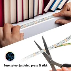 Aura LED 10-Watt Equivalent 16 Ft. Wifi Enabled Smart LED Night Light Strip (1-Strip) 11 Aura LED 10-Watt Equivalent 16 Ft. Wifi Enabled Smart LED Night Light Strip (1-Strip) -Lamp Parts tzumi led strip lights 8753hd 4f 1000