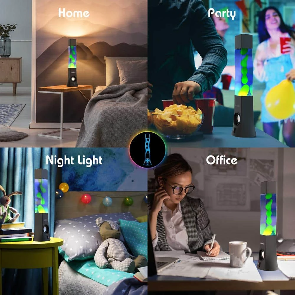 Aura 16.9 In. Black ColorFlow Integrated LED Lava Lamp Speaker 7 Aura 16.9 In. Black ColorFlow Integrated LED Lava Lamp Speaker - Image 5