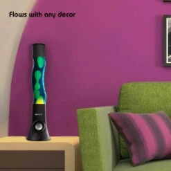Aura 16.9 In. Black ColorFlow Integrated LED Lava Lamp Speaker 13 Aura 16.9 In. Black ColorFlow Integrated LED Lava Lamp Speaker -Lamp Parts tzumi novelty lights 5756hd 4f 1000