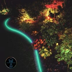 Aura Color Shape Outdoor/Indoor 16 Ft. Plug-in Color Changing Light LED Rope Light With Remote -Lamp Parts tzumi rope lights 7359hd e1 1000