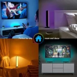 Aura LED Black 9.8 In. Multi-Color Light Bar Lamp With Remote -Lamp Parts tzumi tv and gaming lights 7666hd fa 1000