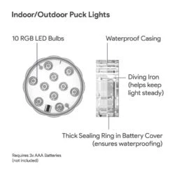 Aura LED Color Puck Submersible Light -Lamp Parts tzumi wall light panels 5636hd c3 1000