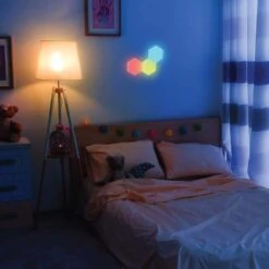 Aura LED Hex Glow Battery Operated (3-Pack) 14 Aura LED Hex Glow Battery Operated (3-Pack) -Lamp Parts tzumi wall light panels 9003hd 1f 1000