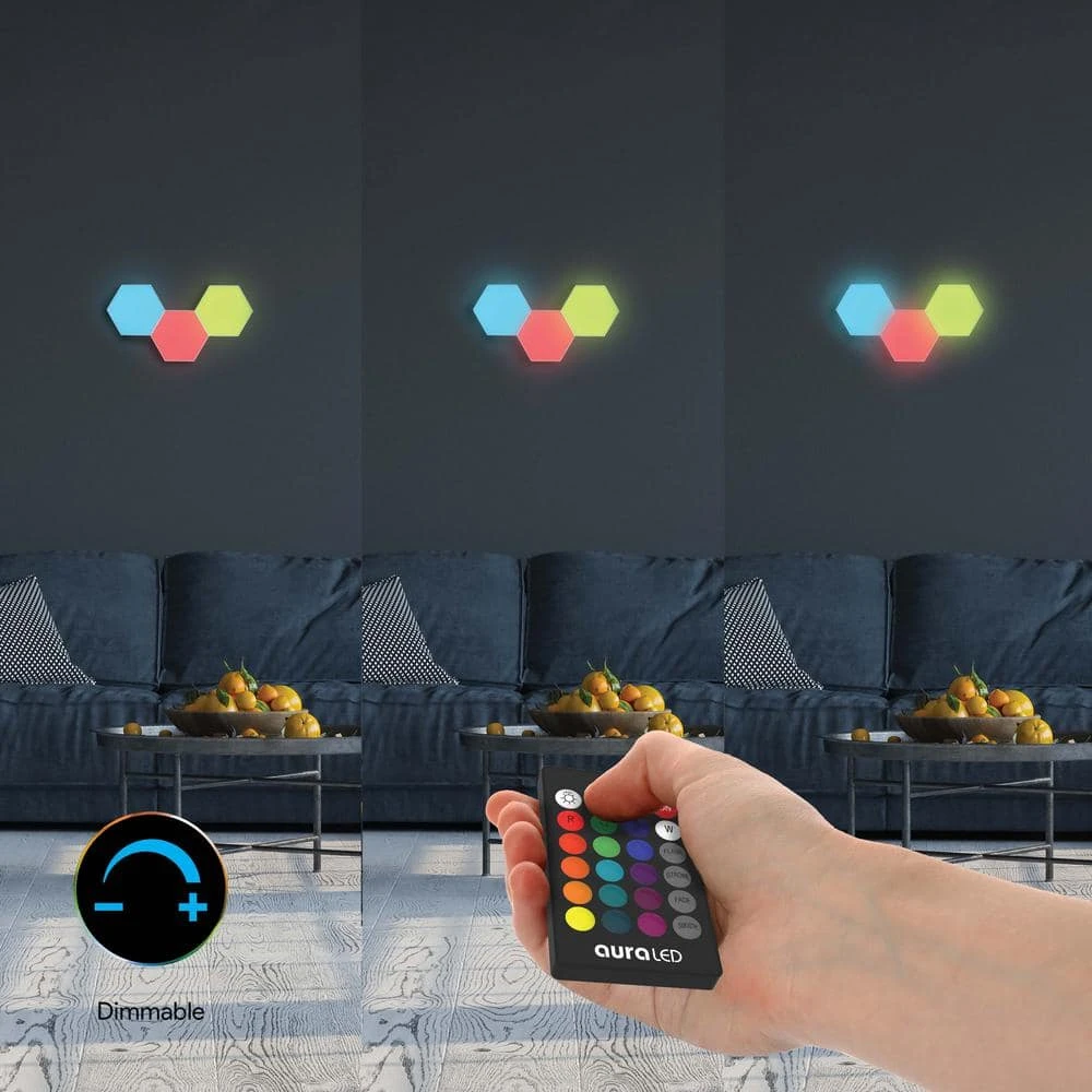 Aura LED Hex Glow Battery Operated (3-Pack) 8 Aura LED Hex Glow Battery Operated (3-Pack) - Image 6