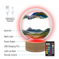 Aura LED Liquid Sand Light -Lamp Parts tzumi wall light panels 9006hd c3 1000