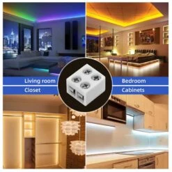 LED Strip Connectors 2-Pin 8mm Solderless, Easy-to-Install, Solid Connection For LED Strips (20-Pc) 11 LED Strip Connectors 2-Pin 8mm Solderless, Easy-to-Install, Solid Connection For LED Strips (20-Pc) -Lamp Parts under cabinet lighting accessories 27isa17359 66 1000