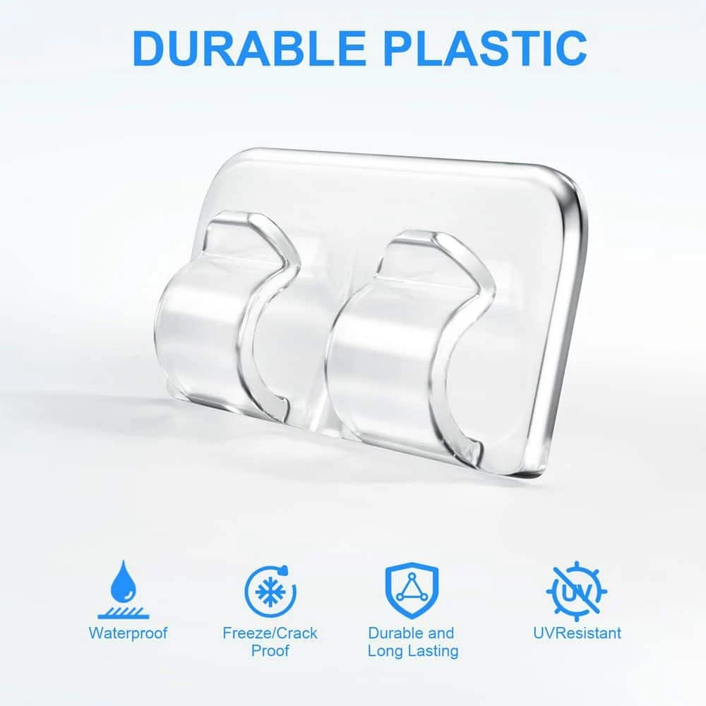 Outdoor Series Clear LED Light Hanging Clips With Waterproof Adhesive Strips - 26-Pack For Christmas And Patio Lighting 7 Outdoor Series Clear LED Light Hanging Clips With Waterproof Adhesive Strips - 26-Pack For Christmas And Patio Lighting - Image 5