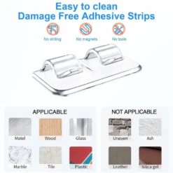 Outdoor Series Clear LED Light Hanging Clips With Waterproof Adhesive Strips - 26-Pack For Christmas And Patio Lighting 15 Outdoor Series Clear LED Light Hanging Clips With Waterproof Adhesive Strips - 26-Pack For Christmas And Patio Lighting -Lamp Parts under cabinet lighting accessories 27isa17367 44 1000