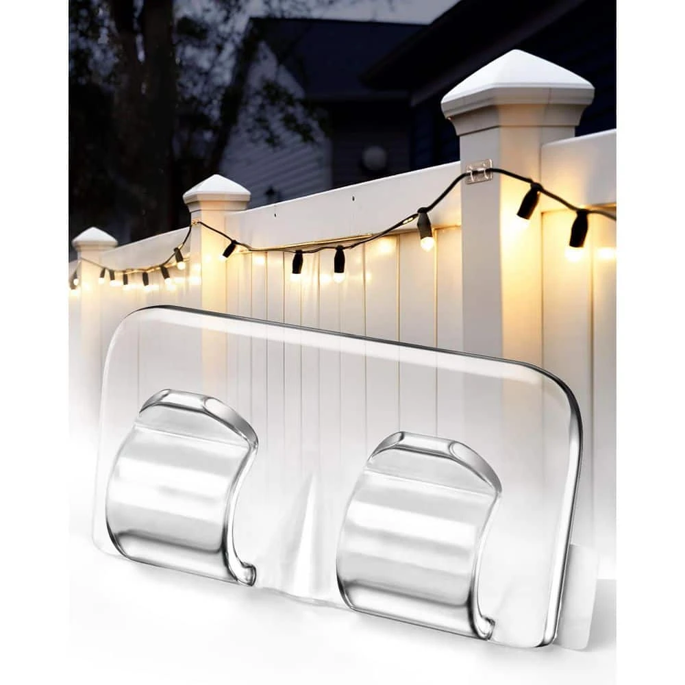 Outdoor Series Clear LED Light Hanging Clips With Waterproof Adhesive Strips - 26-Pack For Christmas And Patio Lighting 5 Outdoor Series Clear LED Light Hanging Clips With Waterproof Adhesive Strips - 26-Pack For Christmas And Patio Lighting - Image 3